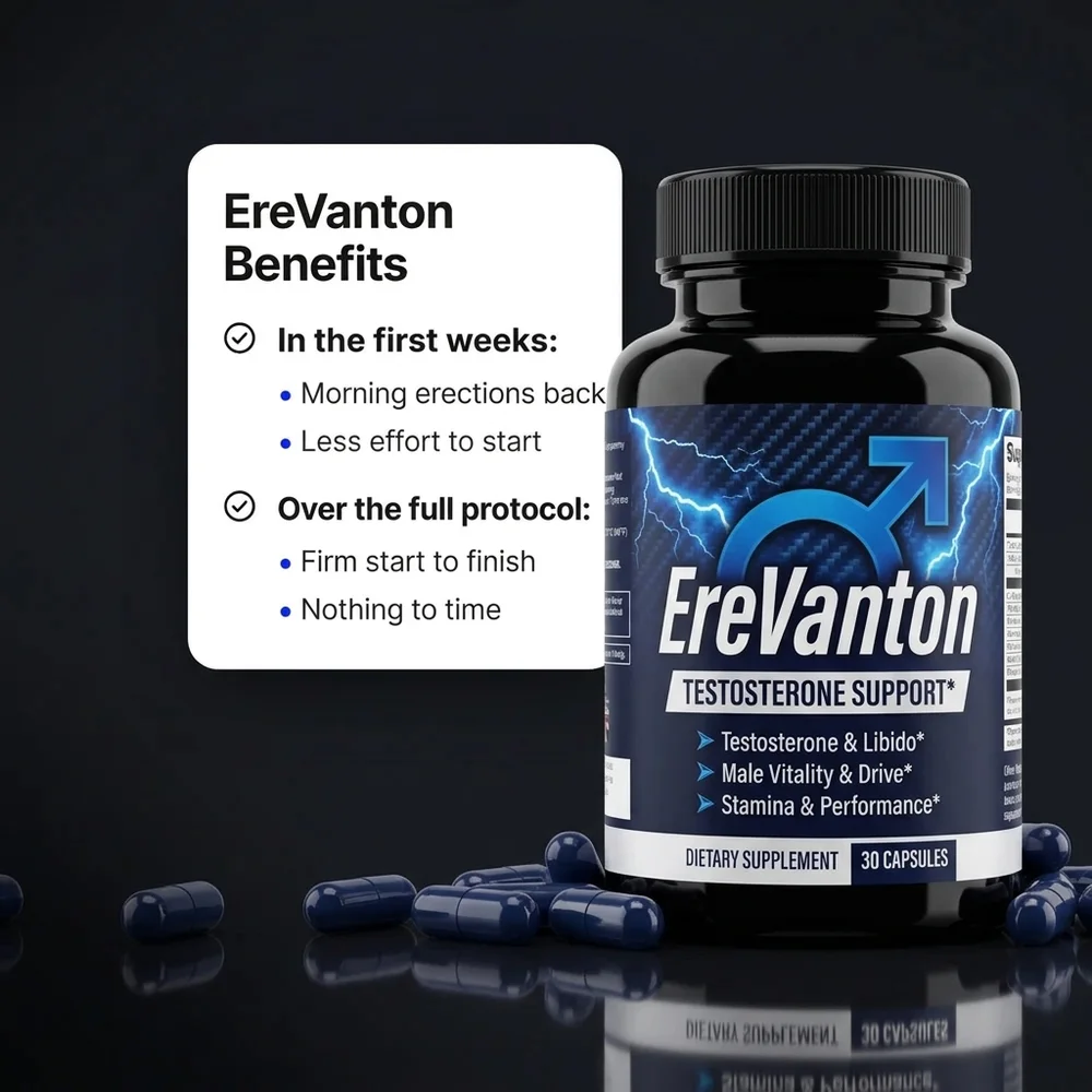 EreVanton benefits: morning erections back and less effort to start in the first weeks; firm start to finish and nothing to time over the full protocol